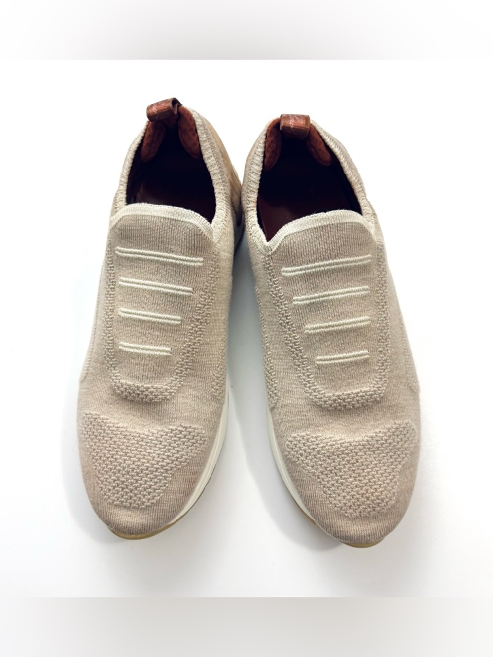 Loro Piana 360 LP Flexy Knit Slip-On Trainer Sneakers Tan Women’s Sz 39.5 US 9 - Picture 3 of 14